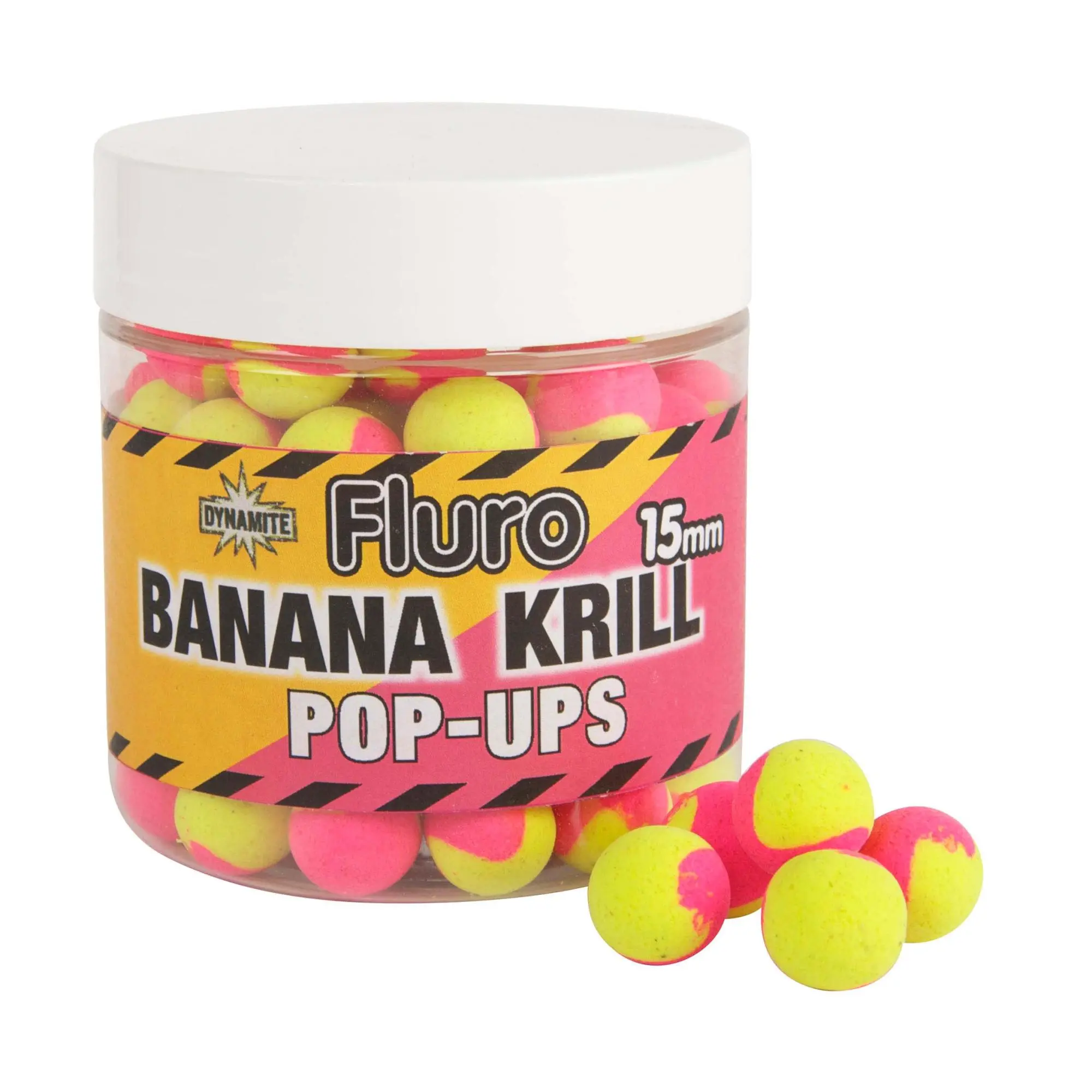 Dynamite Baits Fluro 2 Tone Krill & Banana 15mm 3 Dynamite Baits Fluro 2 Tone Krill & Banana 15mm