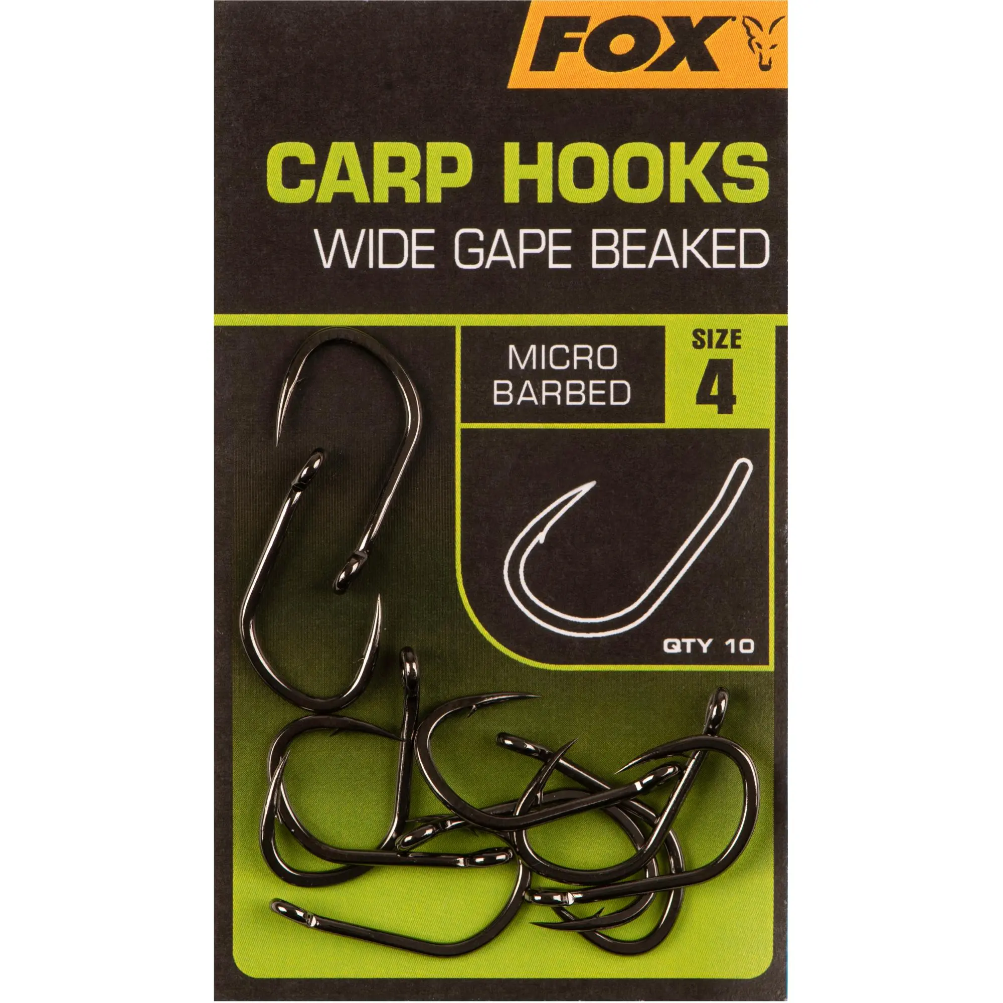Fox Carp Hooks Wide Gape Size 2 3 Fox Carp Hooks Wide Gape Size 2