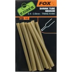 FOX Edges Shrink Tube Medium 2.4-0.8mm Trans Khaki X 10pc