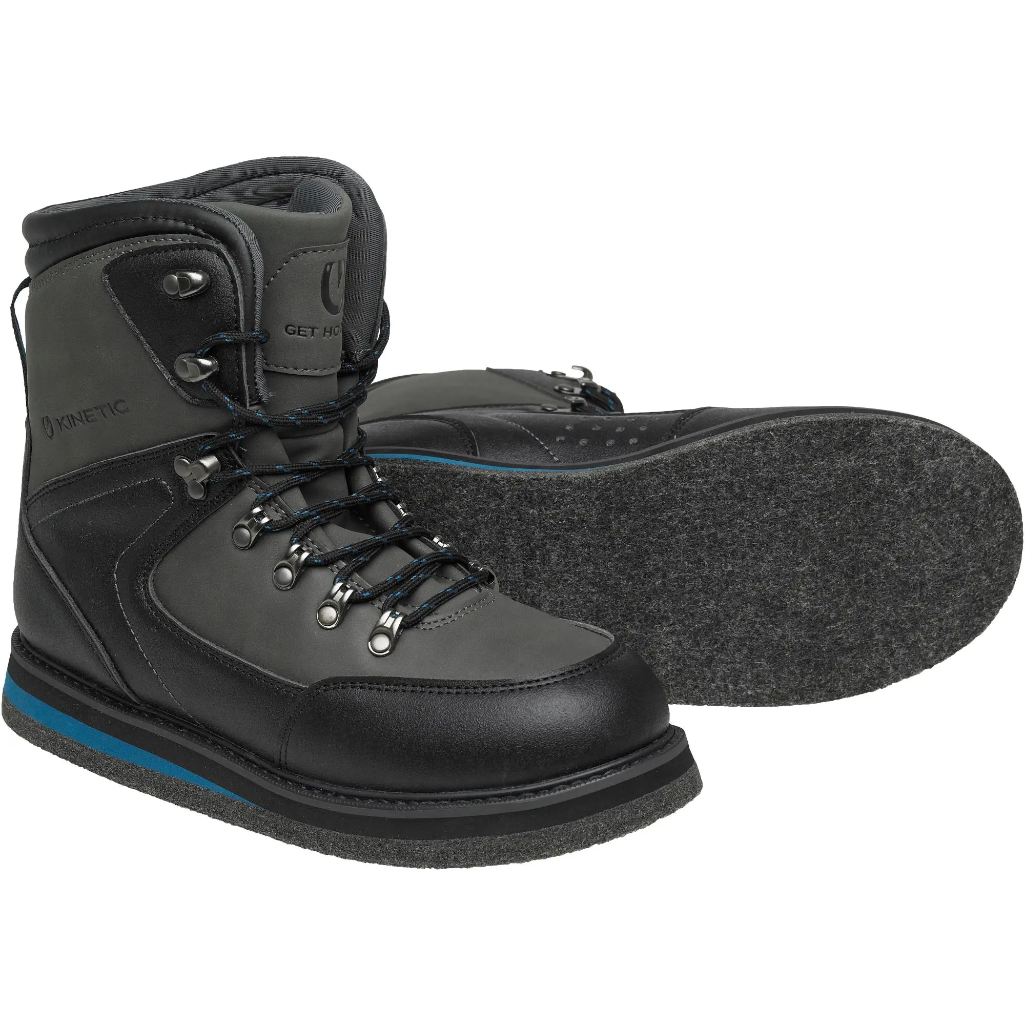 Kinetics Kinetic GravelGaiter Wading Boot Felt Sole 42-43 Charcoal 3 Kinetics Kinetic GravelGaiter Wading Boot Felt Sole 42-43 Charcoal