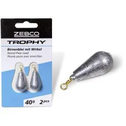 Zebco 5g Trophy Pear Lead With Swivel