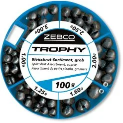 Zebco Lead Shot Assortment 100g. Rough